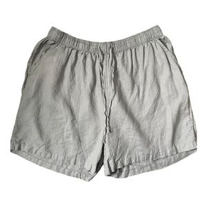 TARHARI Linen Gray Shorts Size 1X